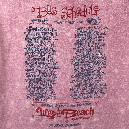 Vintage 90s MTV Rock the Vote Surf and Soul T Shirt Surfrider Pink Mens L Large