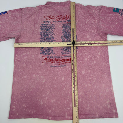 Vintage 90s MTV Rock the Vote Surf and Soul T Shirt Surfrider Pink Mens L Large