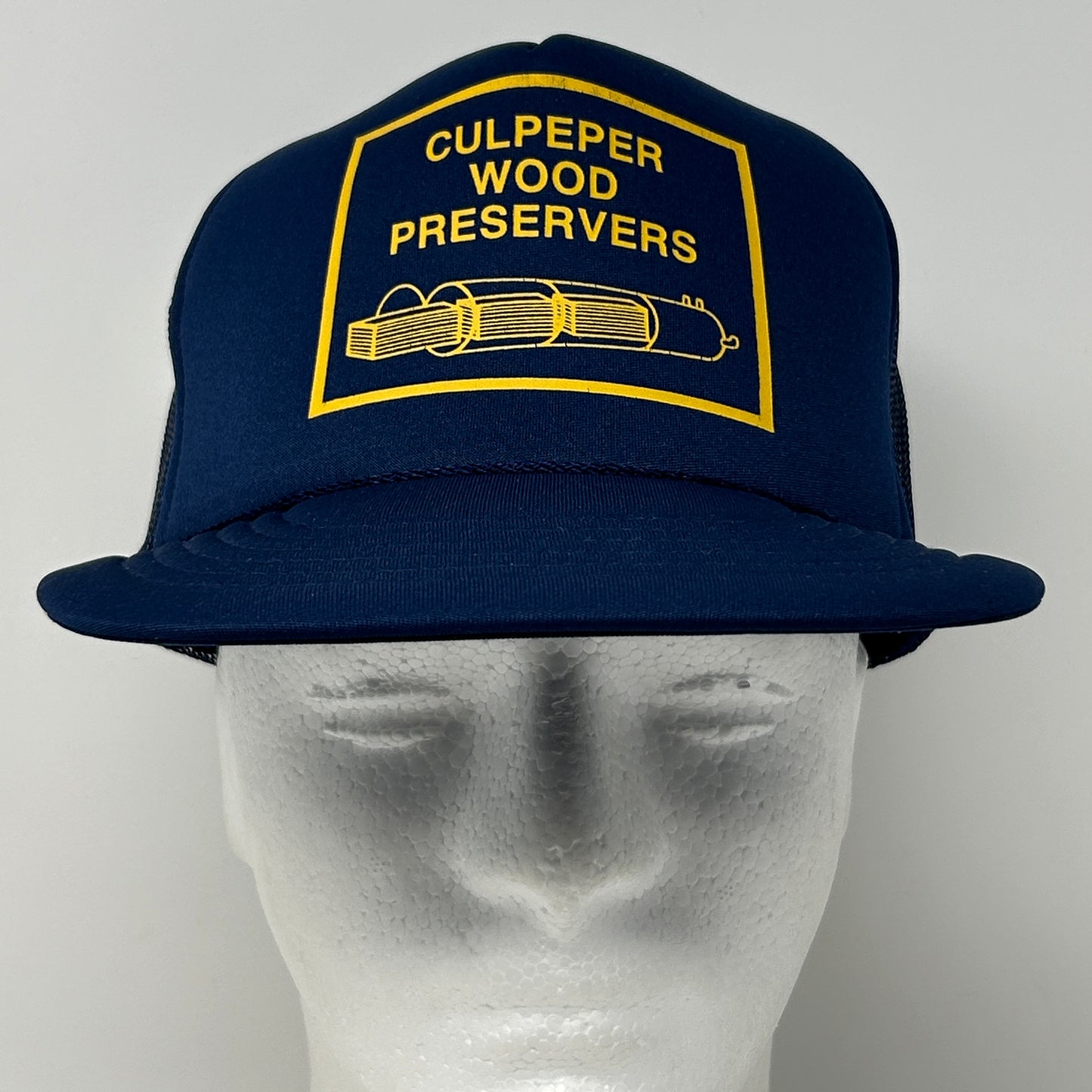Vintage Culpeper Wood Preservers Trucker Hat Baseball Cap Lumber Carpentry Blue
