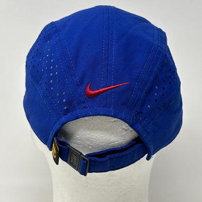 FC Barcelona Nike Tailwind Baseball Cap Hat Running Runner Futbol Strapback Blue