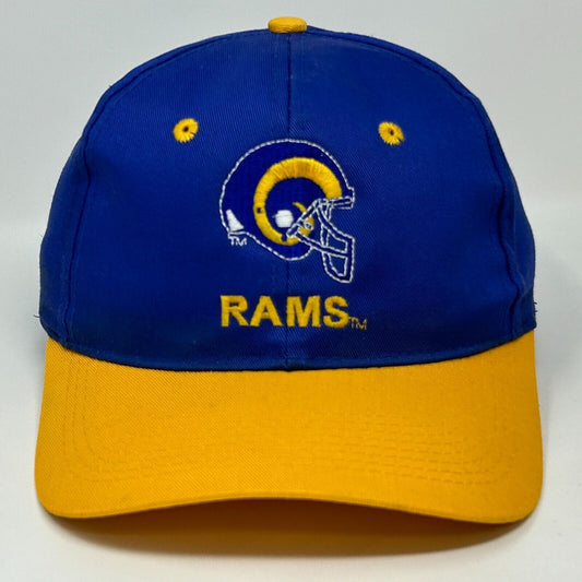Vintage 90s Los Angeles LA Rams Hat Baseball Cap Blue NFL Football Snapback