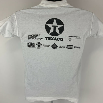 Vintage Houston Tunnel Hike T Shirt Mens X-Small 80s Hiking Texas Texaco White