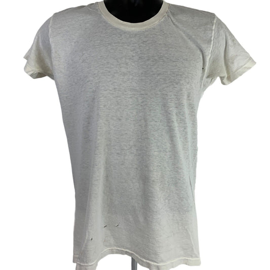 Camiseta desgastada vintage That Place Across Sports Arena para hombre, talla pequeña, años 70, color blanco