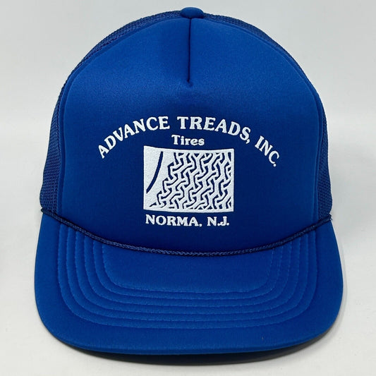Gorra de béisbol estilo camionero con neumáticos Advance Treads de estilo vintage, color azul, para automóviles de Nueva Jersey