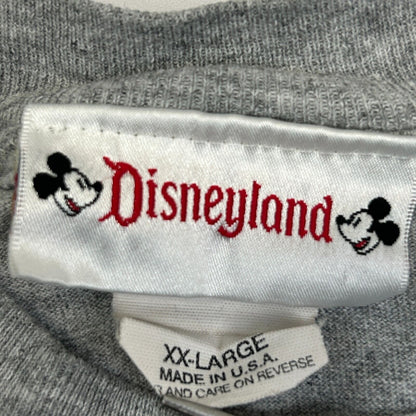 Vintage Disneyland Mickey Mouse T Shirt Mens XXL Embroidered Made In USA Gray