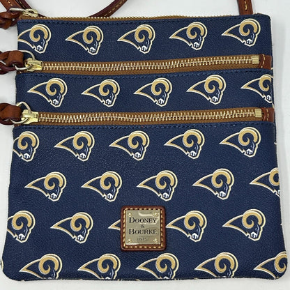 Dooney &amp; Bourke 洛杉矶公羊队斜挎包 女式钱包 NFL 蓝色