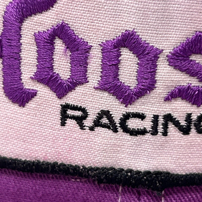 Vintage Hoosier Racing Tire Trucker Hat Baseball Cap Drag Racing USA Made Purple