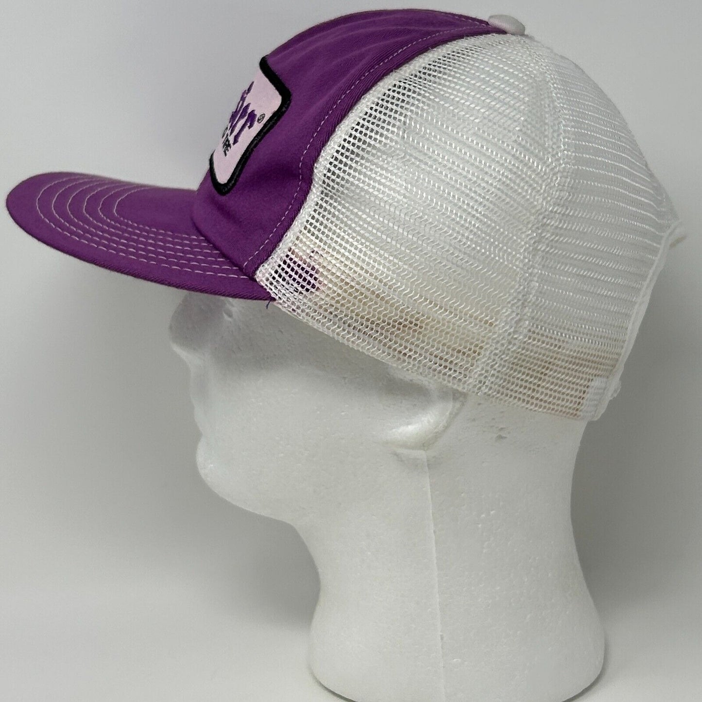 Vintage Hoosier Racing Tire Trucker Hat Baseball Cap Drag Racing USA Made Purple