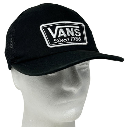 Vans Patch Trucker Hat Baseball Cap Skater Skating Skateboarding Snapback Black