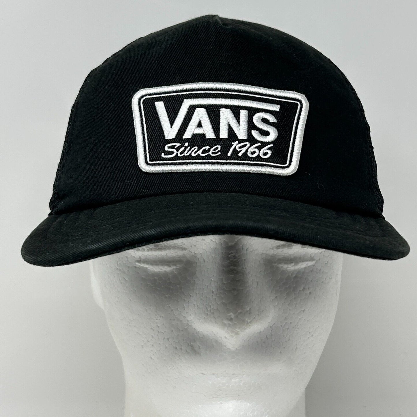 Vans Patch Trucker Hat Baseball Cap Skater Skating Skateboarding Snapback Black