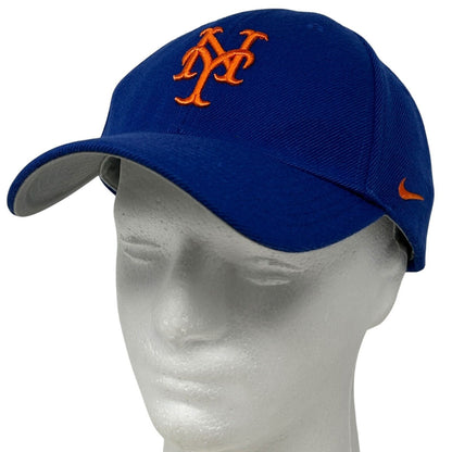 New York Mets Baseball Hat Cap Nike Team Swoosh MLB Wool Blend Strapback Blue