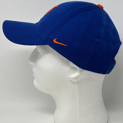 New York Mets Baseball Hat Cap Nike Team Swoosh MLB Wool Blend Strapback Blue