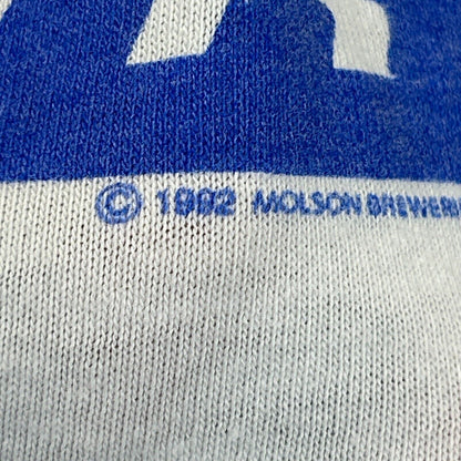 Vintage Molson Beach Volleyball T Shirt Mens Large Brewery Pro Tour 90s White