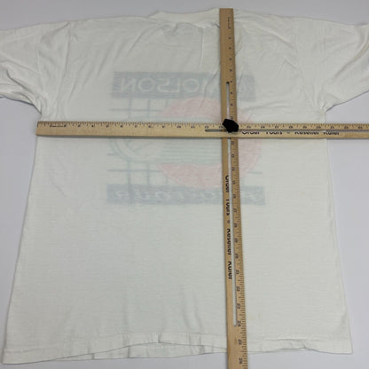 Vintage Molson Beach Volleyball T Shirt Mens Large Brewery Pro Tour 90s White