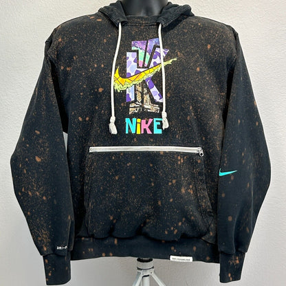 Kyrie Irving Spongebob Hoodie Mens Medium Nike Dri Fit Hooded Sweatshirt Black