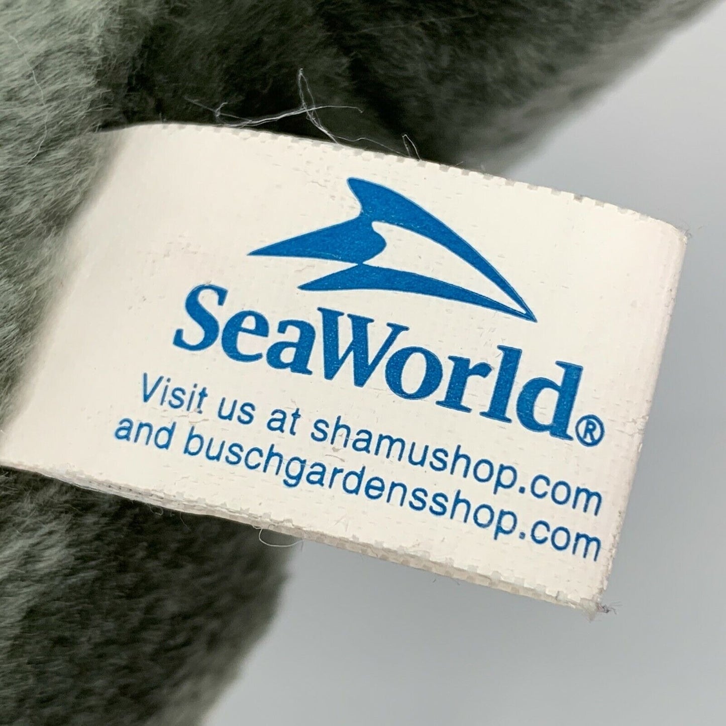 SeaWorld 19" Bottlenose Dolphin Plush Flipper Marine Gray Stuffed Animal 2016