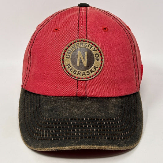 Gorra de béisbol con logo de los Cornhuskers de la Universidad de Nebraska, gorra con correa trasera UNL NCAA, color rojo