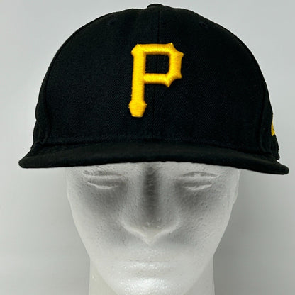 Pittsburgh Pirates Baseball Hat Cap Fitted Size 8 New Era MLB Six Panel Black