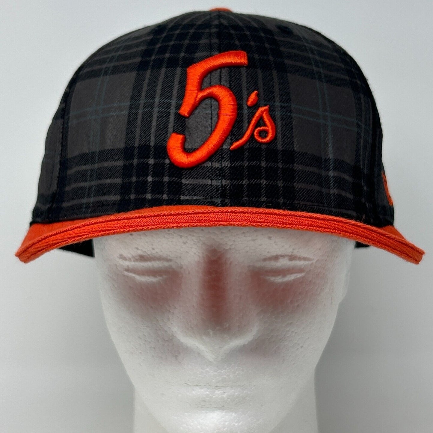 Undefeated x New Era Baseball Hat Cap Fitted 7 5/8 Gray Plaid 59Fifty 5s UNDFTD