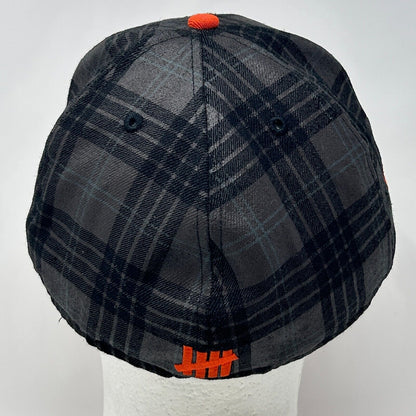 Undefeated x New Era Baseball Hat Cap Fitted 7 5/8 Gray Plaid 59Fifty 5s UNDFTD