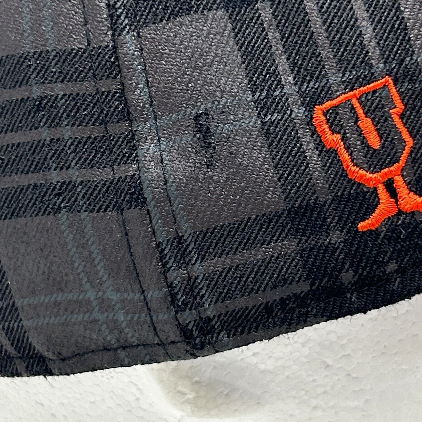 Undefeated x New Era Baseball Hat Cap Fitted 7 5/8 Gray Plaid 59Fifty 5s UNDFTD