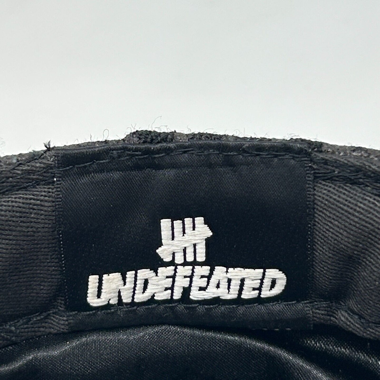 Undefeated x New Era Baseball Hat Cap Fitted 7 5/8 Gray Plaid 59Fifty 5s UNDFTD