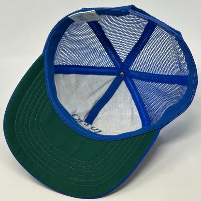 Vintage Milwaukee Brewers Trucker Hat Baseball Cap MLB 80s Mesh Snapback Blue