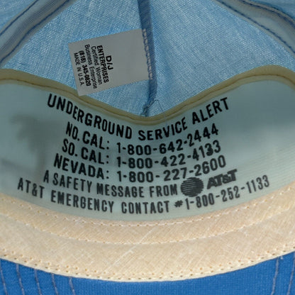 Vintage AT&T Call Before You Dig Baseball Cap Hat ATT Fiber Optics Snapback Blue