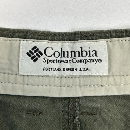 Columbia Sportswear Chino Cargo Shorts Mens Size 42 Pockets Flat Front Green