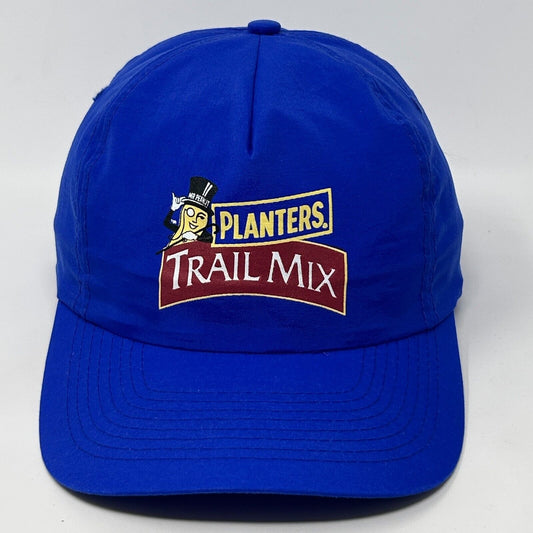 Vintage Planters Trail Mix Hat Baseball Cap Peanuts Snack Hiking Snapback Blue - Neon Vintage