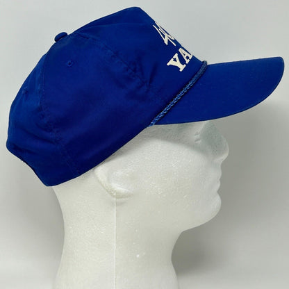 Vintage Yaesu Baseball Hat Cap Amateur Ham Radio 90s Rope Corded Snapback Blue