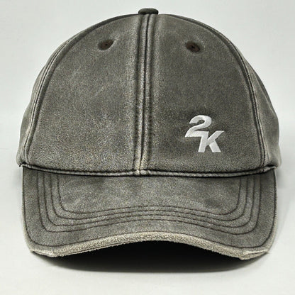 2K Video Games Baseball Hat Cap Gamer Gaming Strapback 6 Panel Distressed Brown