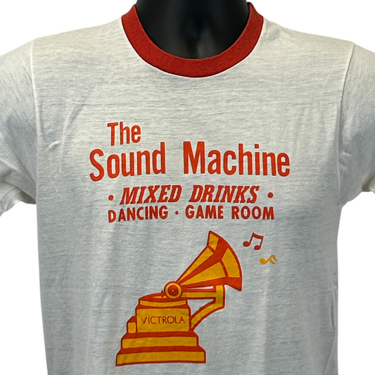 Vintage 70s The Sound Machine T Shirt Mens S Small Huntsville Dance Bar White