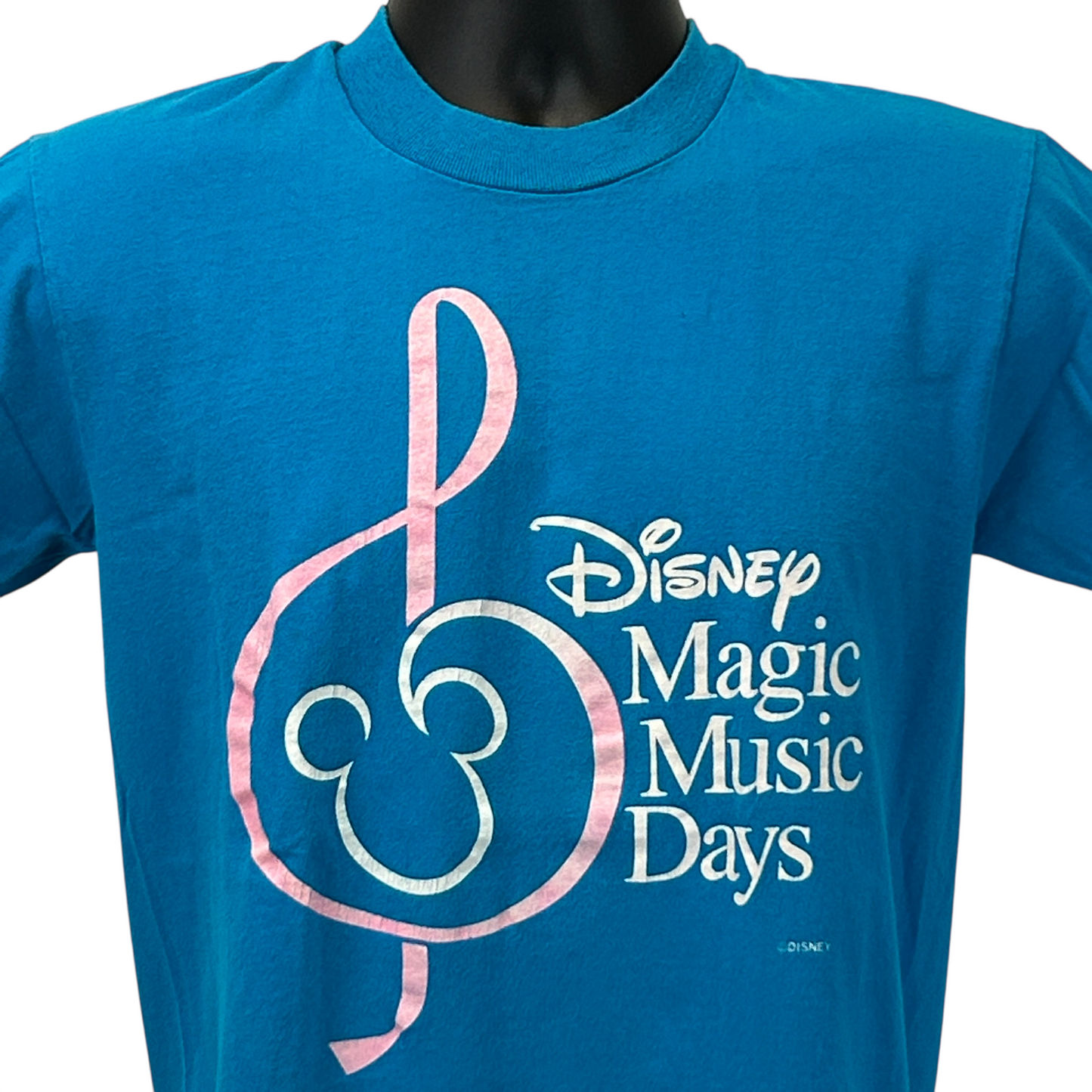 Camiseta vintage Disney Magic Music Days, años 90, pequeña, fabricada en EE. UU., para hombre, color azul