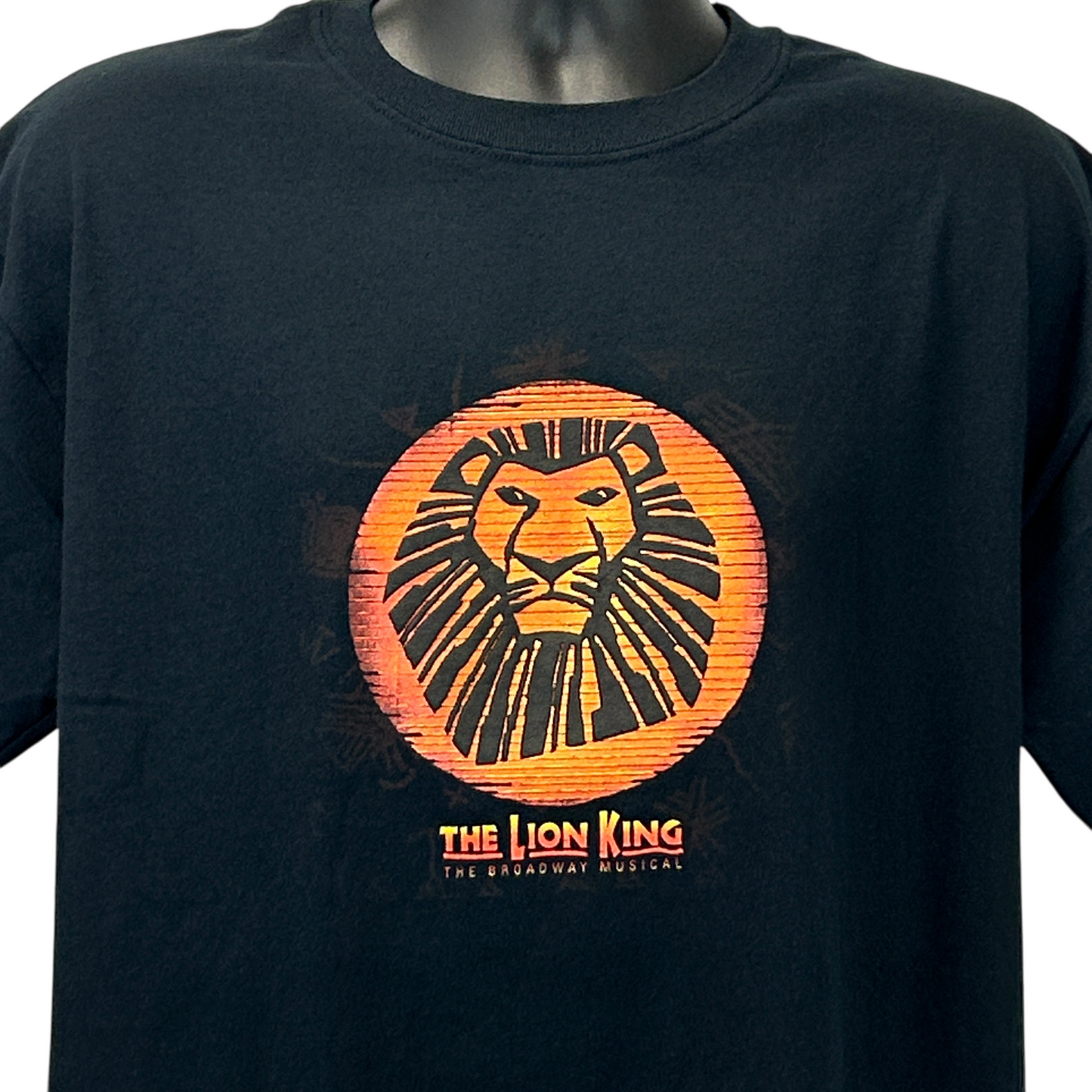 The Lion King Broadway Musical T Shirt Mufasa Disney Official Black Mens L Large