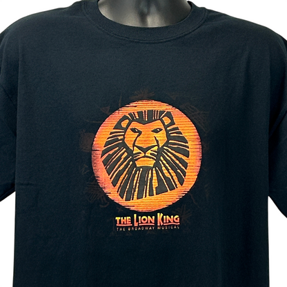 The Lion King Broadway Musical T Shirt Mufasa Disney Official Black Mens L Large