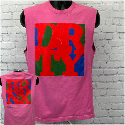 DRTY BRNX Dirty Bronx T Shirt New York NY PLTD Sleeveless Tee Pink M Medium