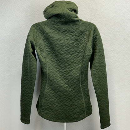 Marmot Annie Quilted Cowl Neck Sweatshirt Womens Small Pockets Sweater Green