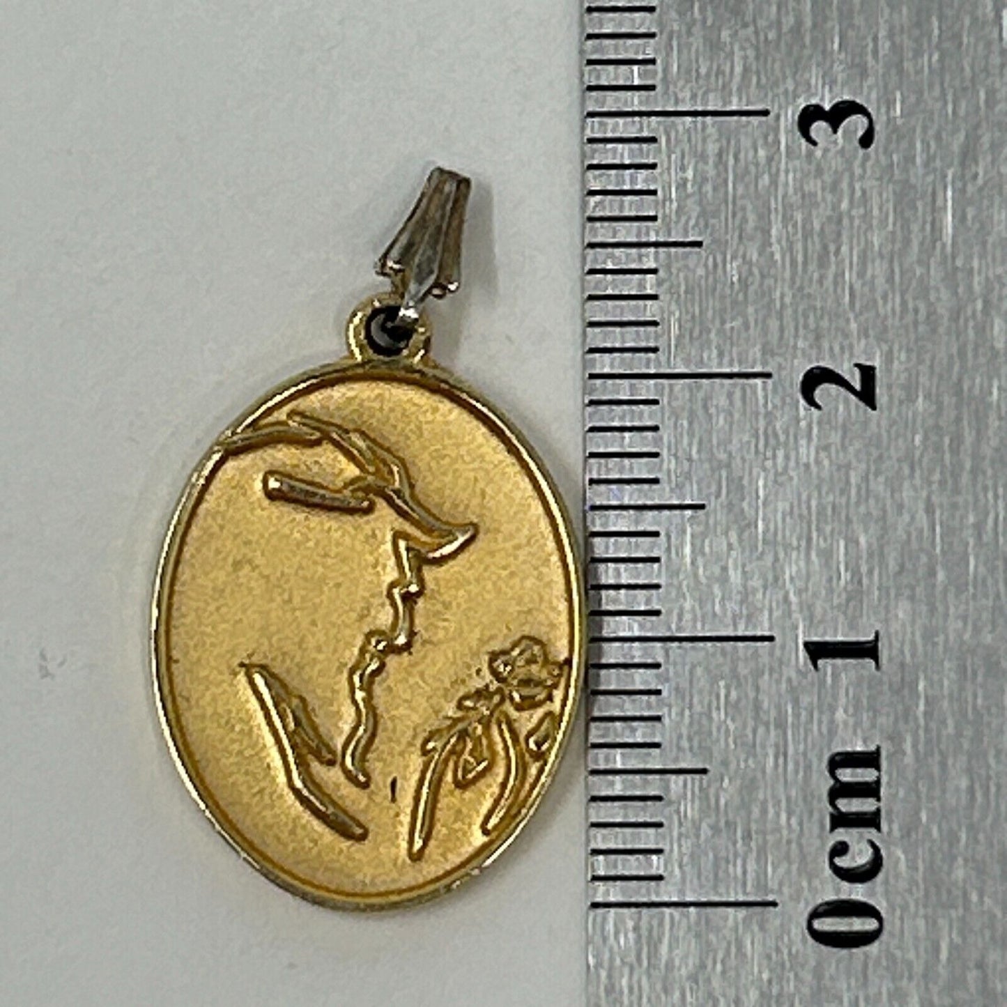 Vintage Disney Beauty and the Beast Pendant Womens Broadway Musical Charm Gold