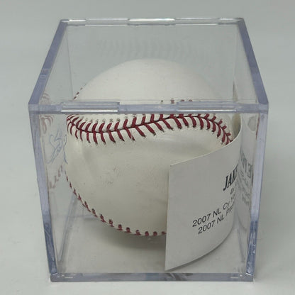 Pelota de béisbol autografiada de Jake Peavy, Tristar COA de la MLB, y estuche