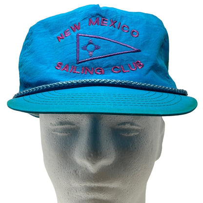 Vintage New Mexico Sailing Club Baseball Hat Cap Nautical Rope Strapback Blue