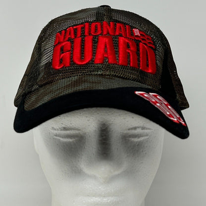 Dale Earnhardt Jr All Mesh Trucker Hat Baseball Cap NASCAR National Guard Black