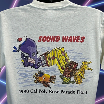 Vintage Cal Poly Rose Parade Float T Shirt Mens Large 1990 University USA White