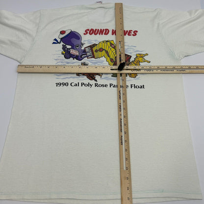 Vintage Cal Poly Rose Parade Float T Shirt Mens Large 1990 University USA White