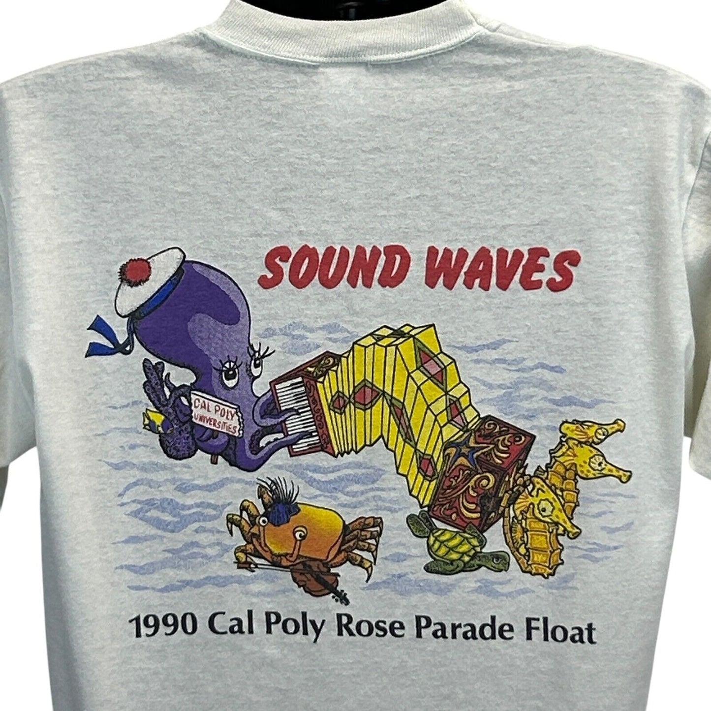 Vintage Cal Poly Rose Parade Float T Shirt Mens Large 1990 University USA White