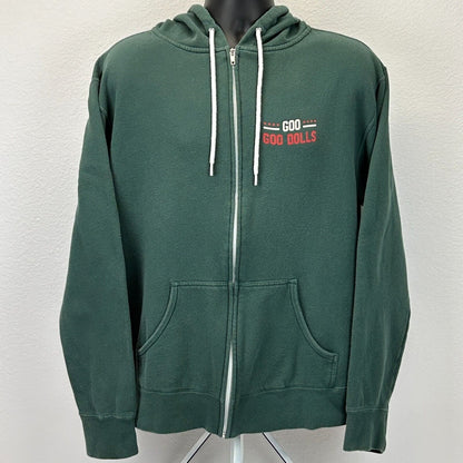 Goo Goo Dolls 2017 Tour Hoodie Mens XL X-Large Concert Hooded Sweatshirt Green