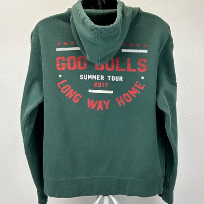 Goo Goo Dolls 2017 Tour Hoodie Mens XL X-Large Concert Hooded Sweatshirt Green