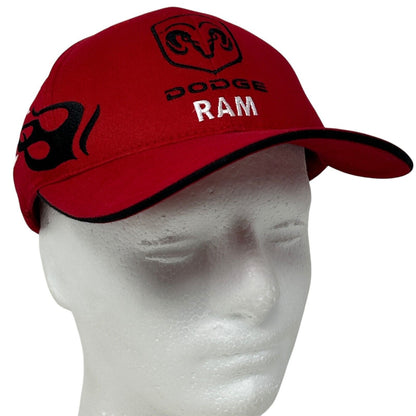 Vintage Dodge Ram Pickup Truck Baseball Hat Cap Flames Fire Logo Strapback Red