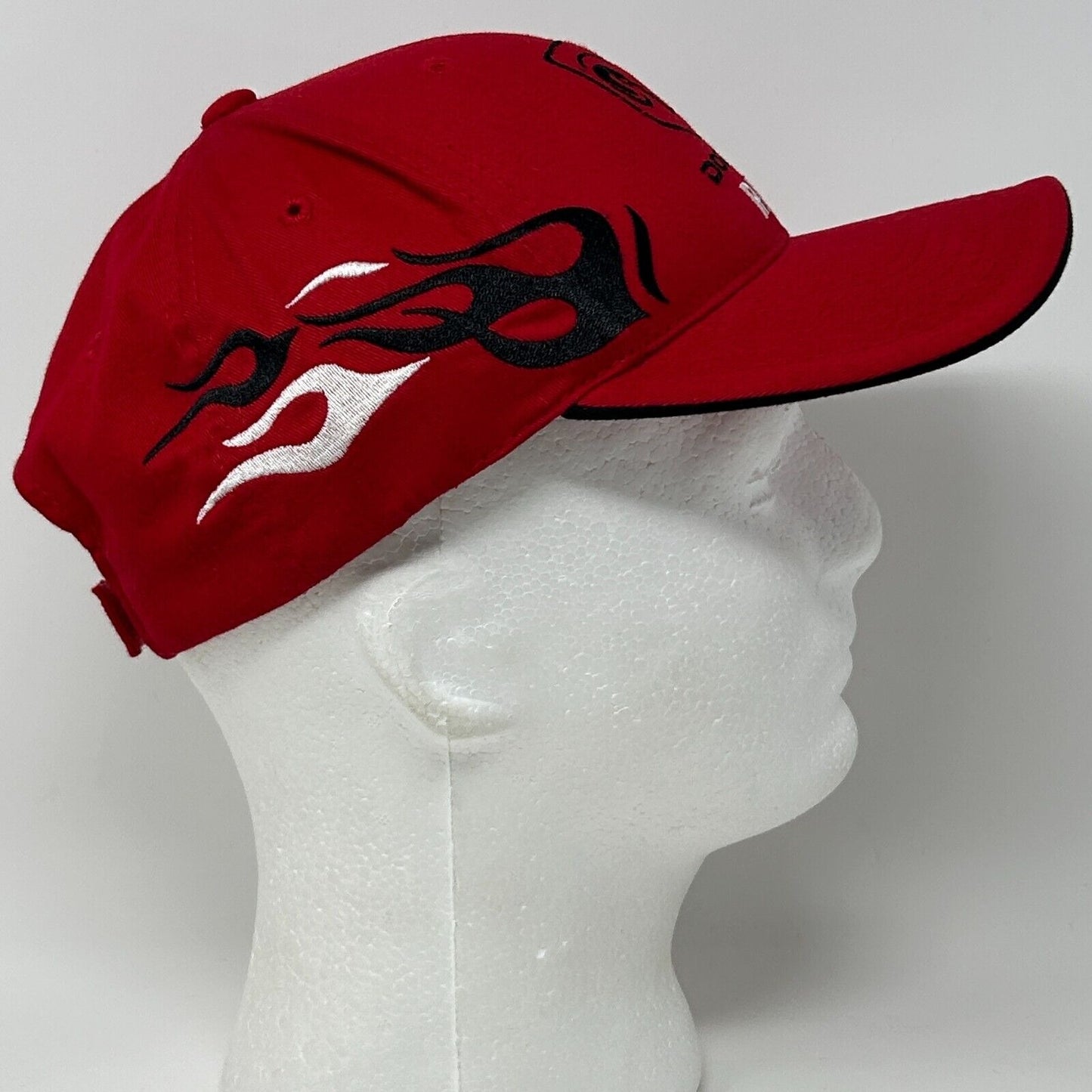 Vintage Dodge Ram Pickup Truck Baseball Hat Cap Flames Fire Logo Strapback Red