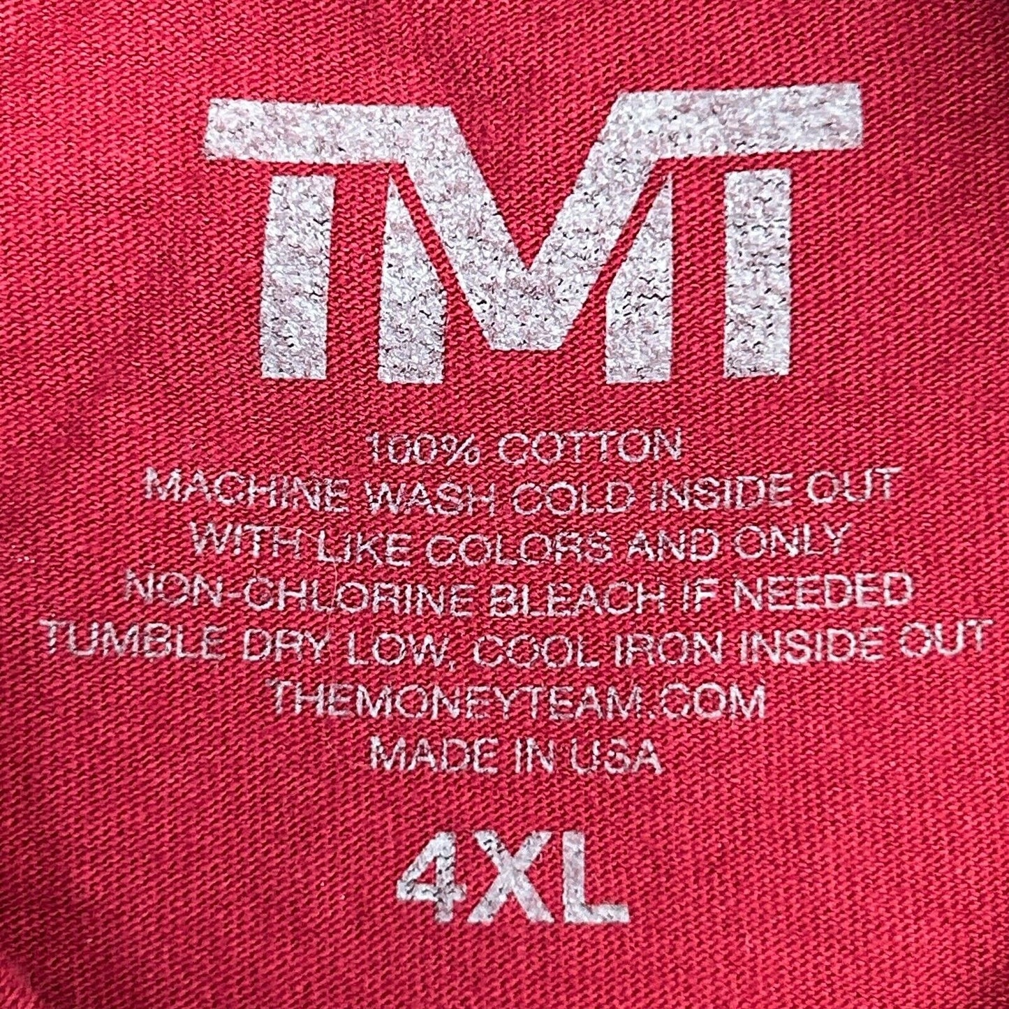 TMT The Money Team T Shirt Mens 4XL Floyd Mayweather Boxer Official Ringside Red